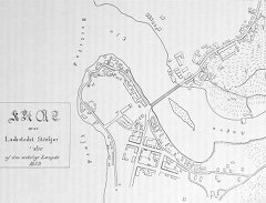 [Kart over ladestedet Steinkjer fra 1859]